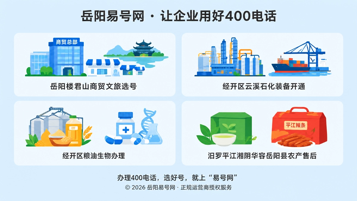 岳阳易号网400电话办理流程