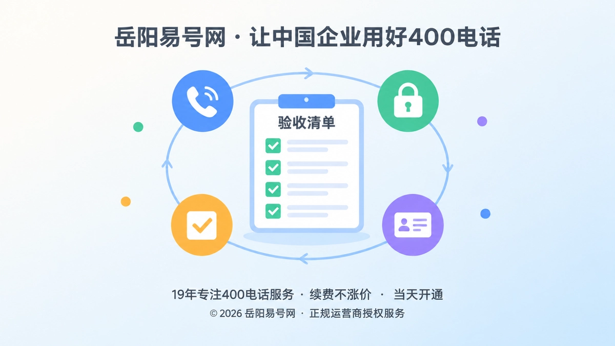 2026年400电话上线验收：开通只是开始，稳定使用才是交付